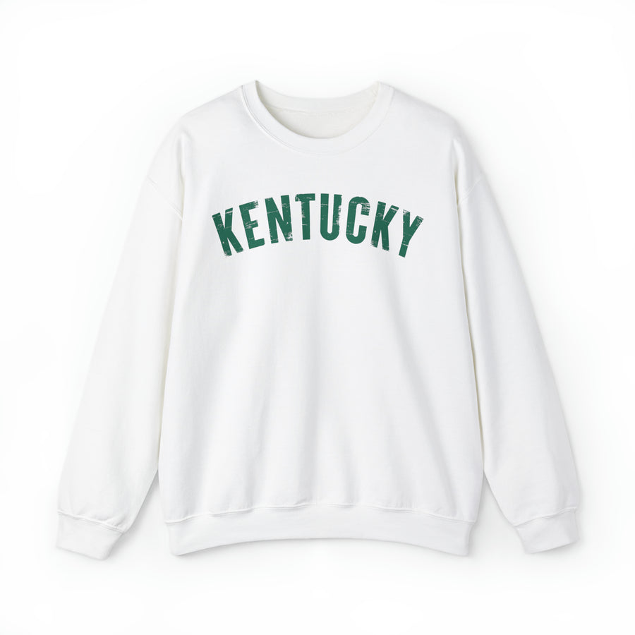 Kentucky Sweatshirt Gleaming Green Print White