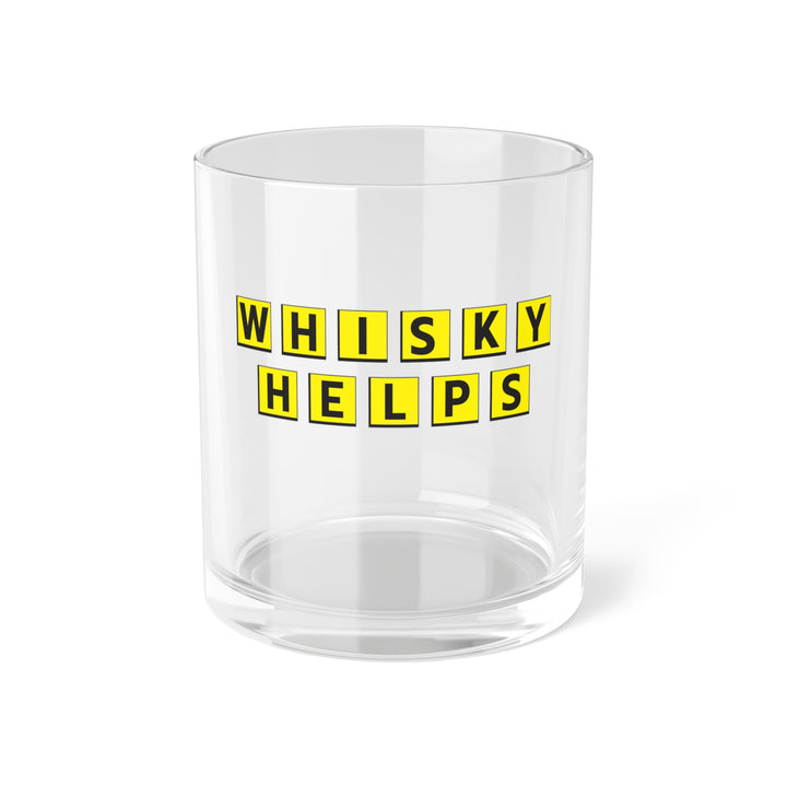 Whisky Helps Rocks Glass