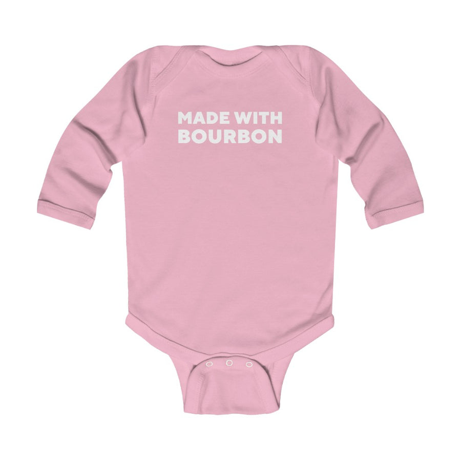 Made With Bourbon Onesie Pink