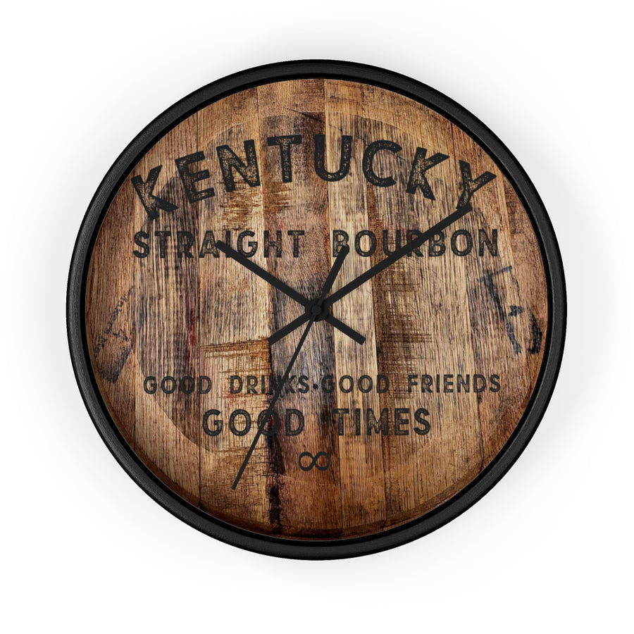 Bourbon Barrel Clock Good Friends Good Times
