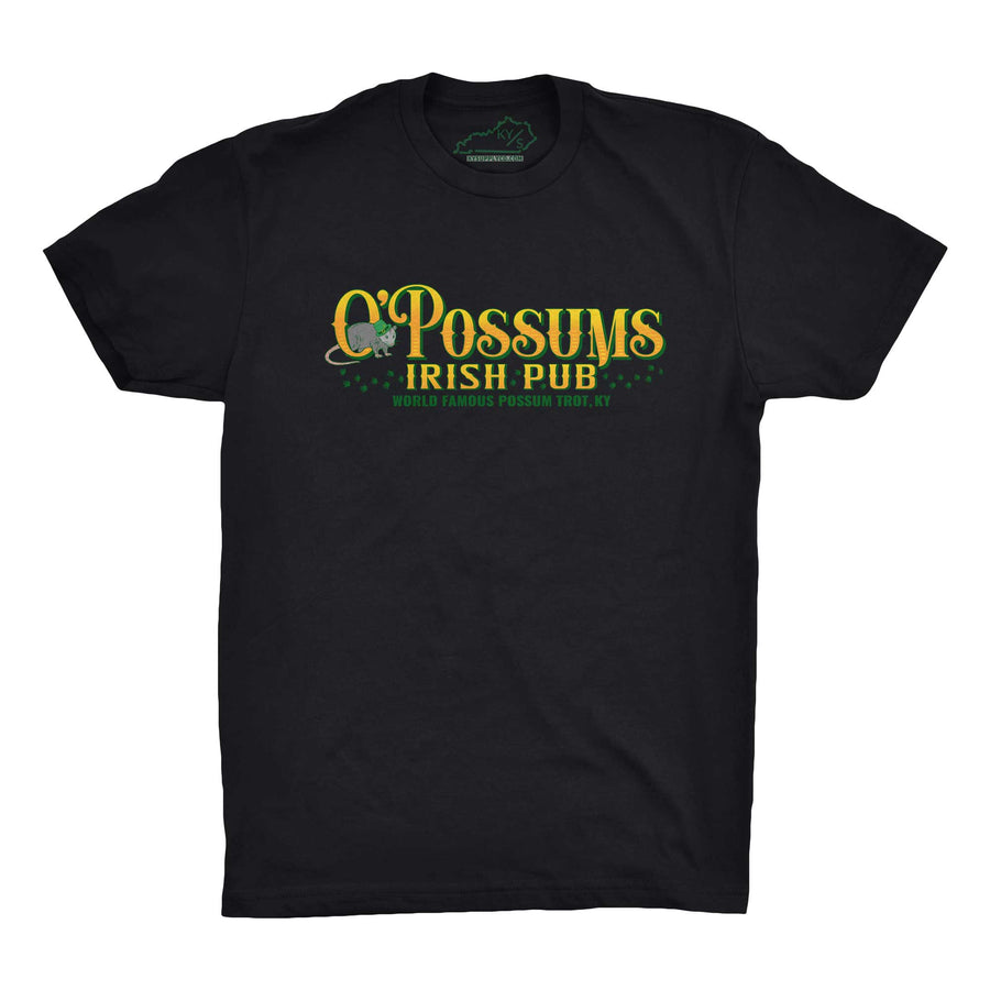 O'Possums Irish Pub Tshirt Black