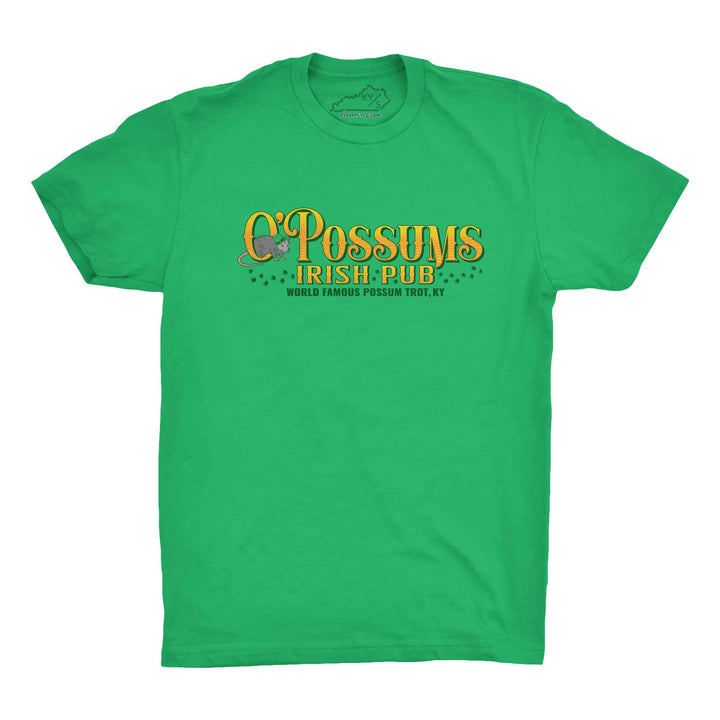 O'Possums Irish Pub Tshirt Kelly Green