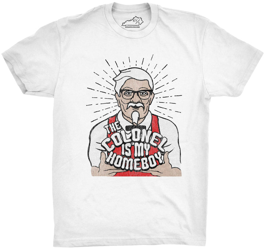 THE COLONEL IS MY HOMEBOY TSHIRT WHITE