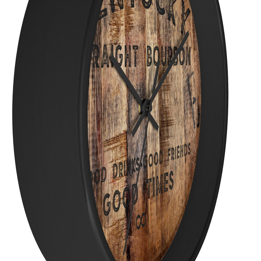 Bourbon Barrel Head Clock