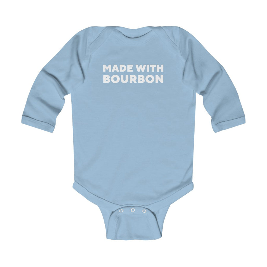 Made With Bourbon Onesie Baby Blue